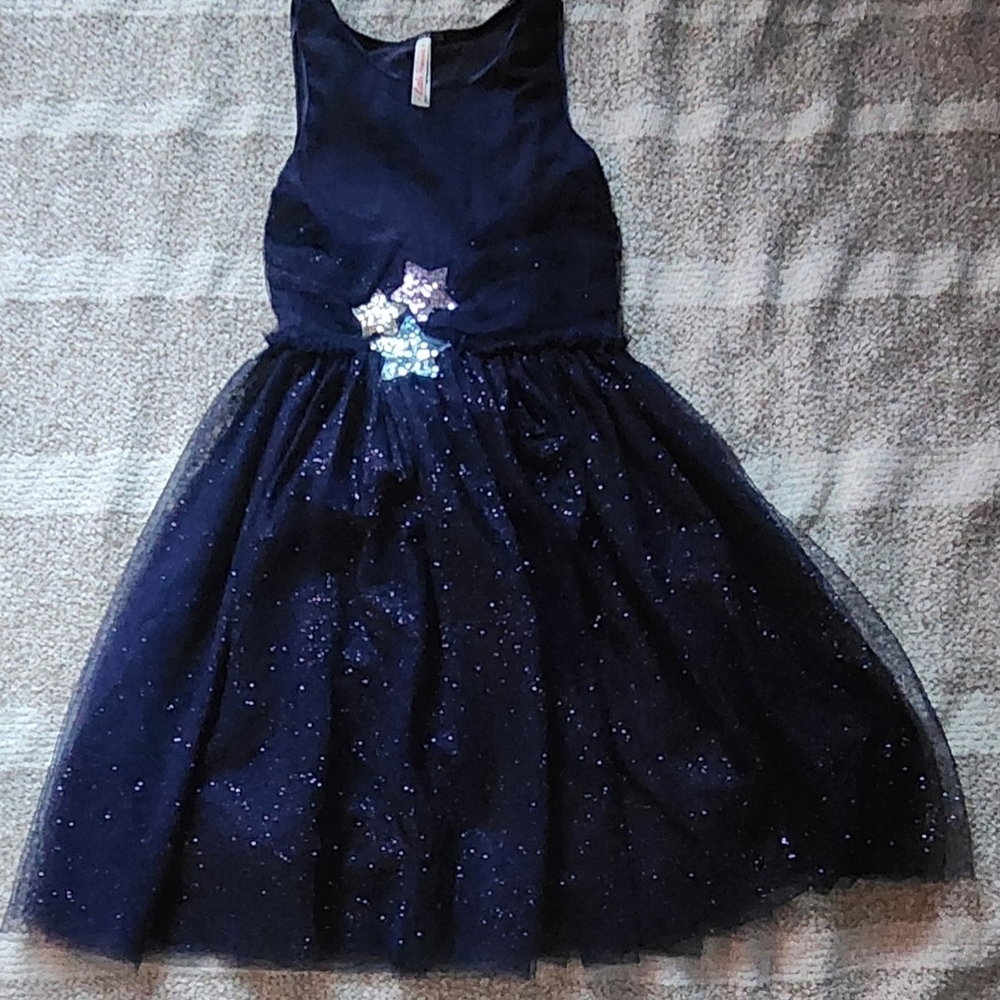 Sparkling Navy Blue Kids Dress